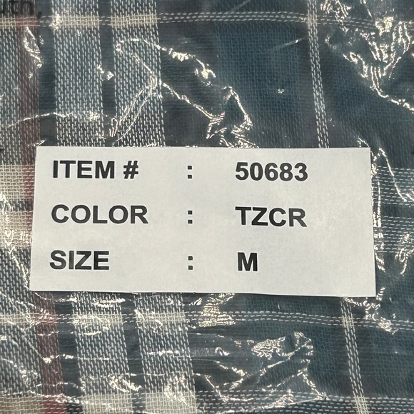 Garnet Hill Teal Gauze Organic-Cotton Plaid Popover Blouse Women Medium NWT - Picture 11 of 11